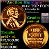 Proof ***Auction Highlight*** 1942 Lincoln Cent TOP POP! 1c Graded pr67+ rd BY SEGS (fc)