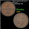 1851-A Austria 1 Kreuzer KM-2185 Grades vf++