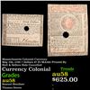 Massachusetts Colonial Currency May 5th, 1780 7 Dollars $7 Fr-MA283 Printed By Hall & Sellers Hole C