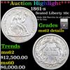 ***Auction Highlight*** 1861-s Seated Liberty Dime 10c Graded ms62 details By SEGS (fc)
