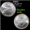 2003 Silver Eagle Dollar $1 Grades ms69
