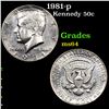 1981-p Kennedy Half Dollar 50c Grades Choice Unc