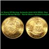 31 Years Of Saving Animals 1945-1976 NSAL Dog and Cat Brass Medal - North Shore Animal League Grades
