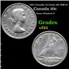 1957 Canada 10 Cents 10c KM-51 Grades vf+