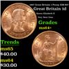 1967 Great Britain 1 Penny KM-897 Grades Choice+ Unc