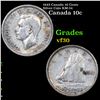 1943 Canada 10 Cents Silver Coin KM-34 Grades vf++