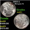 Image 1 : 1902-o Morgan Dollar $1 Grades GEM+ Unc