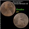 1861 Great Britain 1 Penny KM-749.2 Grades g, good