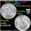 Image 1 : ***Auction Highlight*** 1877-s Seated Liberty Quarter 25c Graded Choice Unc BY USCG (fc)