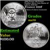 1986 France 100 Francs Piedfort Silver Coin Statue of Liberty KM-960 Grades ms70, Perfection