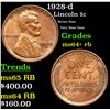 Image 1 : 1928-d Lincoln Cent 1c Grades Choice+ Unc RB