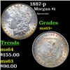 Image 1 : 1887-p Morgan Dollar $1 Grades Select+ Unc