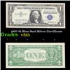 1957 $1 Blue Seal Silver Certificate Grades vf+