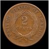 Image 3 : 1865 Fancy 5 Two Cent Piece 2c Grades f, fine