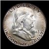 Image 2 : 1948-p Franklin Half Dollar 50c Grades Choice Unc+ FBL