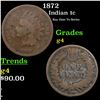 Image 1 : 1874 Indian Cent 1c Grades g+