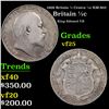 Image 1 : 1908 Britain 1/2 Crown 1/2c KM-802 Grades vf+
