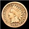 Image 2 : 1863 Indian Cent 1c Grades vg+