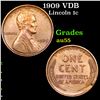 Image 1 : 1909 VDB Lincoln Cent 1c Grades Choice AU