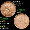 Image 1 : 1924-d Lincoln Cent 1c Grades Select AU