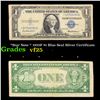 Image 1 : *Star Note * 1935F $1 Blue Seal Silver Certificate Grades vf+