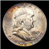 Image 2 : 1949-p Franklin Half Dollar 50c Grades Choice Unc