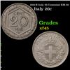 1918-R Italy 20 Centesimi KM-58 Grades xf+