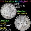 ***Auction Highlight*** 1886 Liberty Nickel 5c Grades Unc Details (fc)