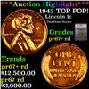 Proof ***Auction Highlight*** 1942 Lincoln Cent TOP POP! 1c Graded pr67+ rd BY SEGS (fc)
