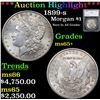 ***Auction Highlight*** 1899-s Morgan Dollar $1 Graded ms65+ By SEGS (fc)