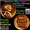 Proof ***Auction Highlight*** 1942 Lincoln Cent Near TOP POP! 1c Graded pr66+ rd BY SEGS (fc)