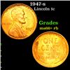 1947-s Lincoln Cent 1c Grades GEM++ RB