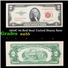 1953C $2 Red Seal United States Note Grades Choice AU