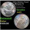 1904-o Rainbow Toned Morgan Dollar $1 Grades GEM Unc