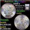 ***Auction Highlight*** 1898-s Morgan Dollar $1 Graded ms64+ By SEGS (fc)