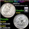 ***Auction Highlight*** 1855-o Seated Half Dollar 50c Graded ms62 By SEGS (fc)