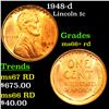 1948-d Lincoln Cent 1c Grades GEM++ RD