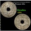 1923 France 25 Centimes KM-867a Grades vf+