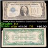 1928A $1 Blue Seal Silver Certificate "funnyback" Grades f+