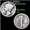 Image 1 : 1916-p Mercury Dime 10c Grades g+
