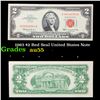 1963 $2 Red Seal United States Note Grades Choice AU