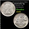 Image 1 : 1962 Australia Sixpence KM-58 Grades Select Unc