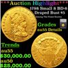 ***Auction Highlight*** 1798 Small 8 BD-6 Gold Draped Bust Half Eagle $5 Graded au55 Details By SEGS