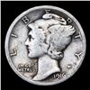 Image 2 : 1916-p Mercury Dime 10c Grades vg+