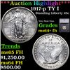 Image 1 : ***Auction Highlight*** 1917-p TY I Standing Liberty Quarter 25c Graded ms64+ fh By SEGS (fc)