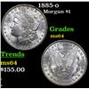 Image 1 : 1885-o Morgan Dollar $1 Grades Choice Unc