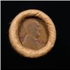 Image 2 : Mixed small cents 1c orig shotgun roll, 1918-s Wheat Cent, 1864 Indian Cent other end, Brinks Wrappe