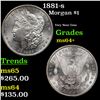 Image 1 : 1881-s Morgan Dollar $1 Grades Choice+ Unc