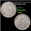 1899 (EB) Sweden 10 Ore KM-755 Grades xf