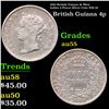 1891 British Guiana & West Indies 4 Pence Silver Coin KM-26 Grades Choice AU